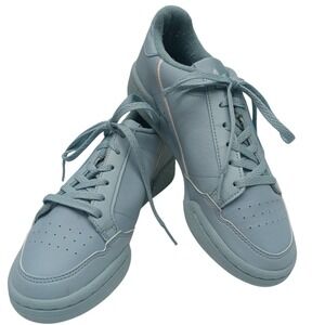 Adidas Continental 80 J Pale Blue Leather Retro Low Top Kids Sneakers